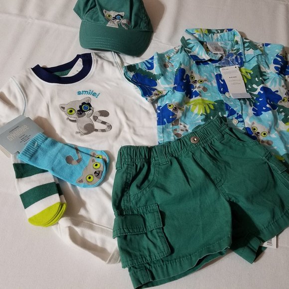 Gymboree Lemur Lagoon size 6-12 month NWT hat, SOCKS,...